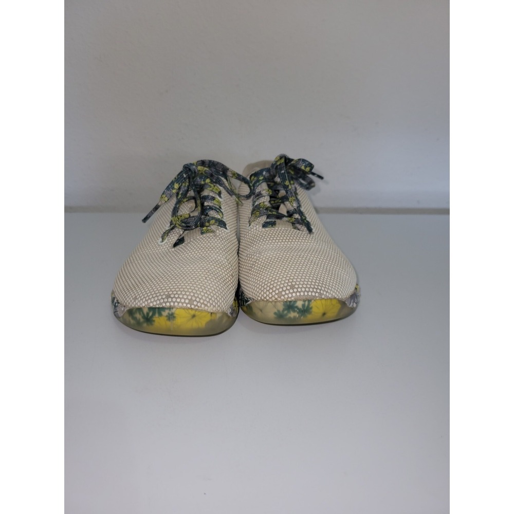 NO BULL Spring Fling SuperFabric Cream/Floral Low Top Sneakers Womens 9 Mens 7.5